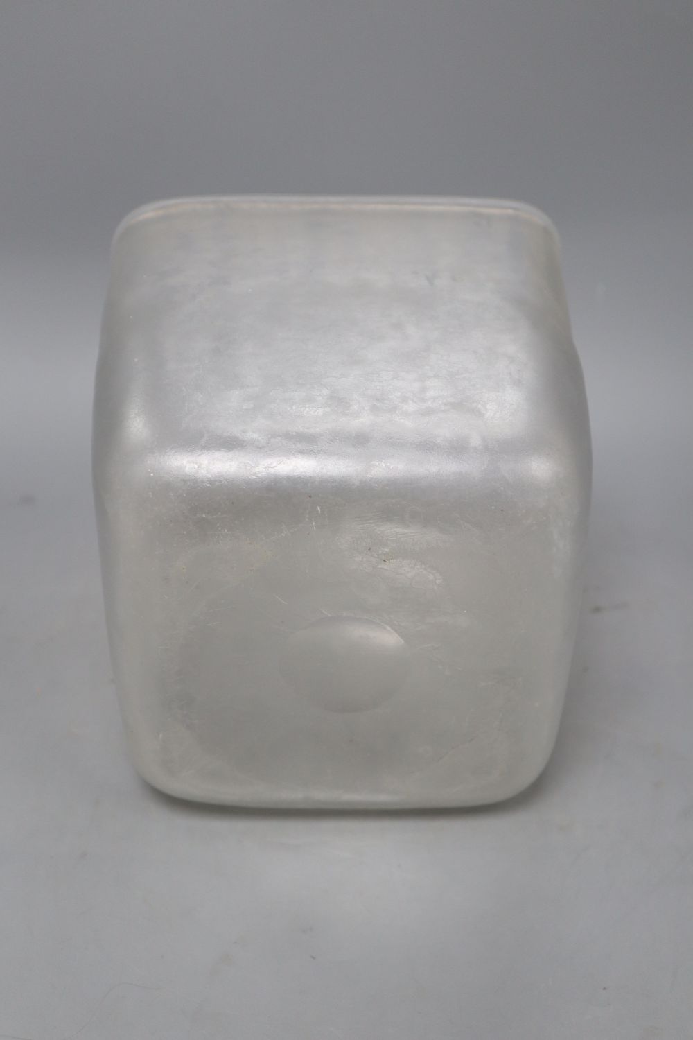 A 1930s Orrefors large frosted glass ice bucket, inscribed signature, height 20cm